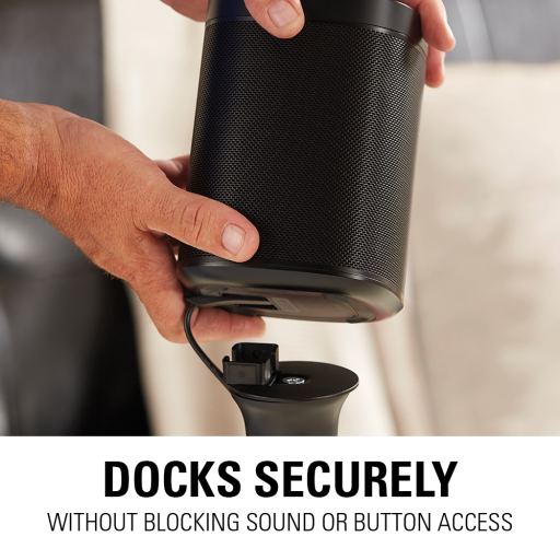 Sanus speaker stand for Sonos docks securely
