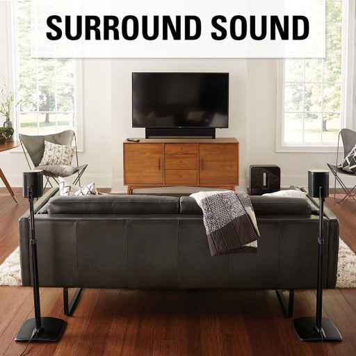 Sanus height adjustable speaker stands for Sonos surround sound