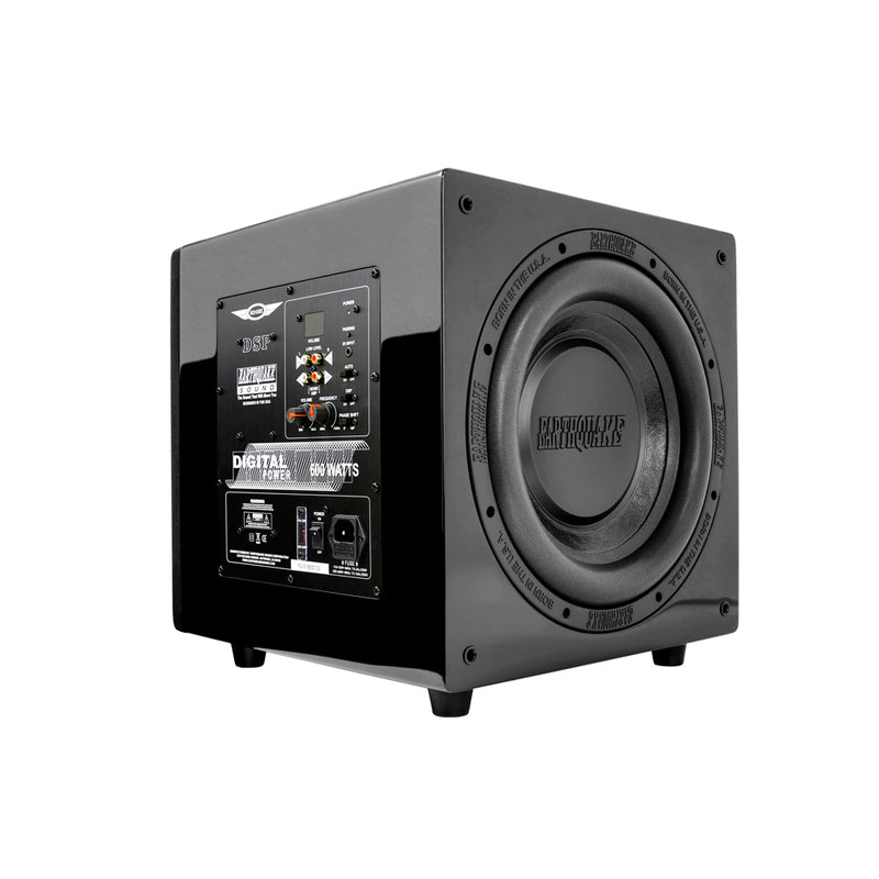 Earthquake DSP-P12 subwoofer angle driver and amp