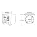 Earthquake DSP-P10 subwoofer dimensions