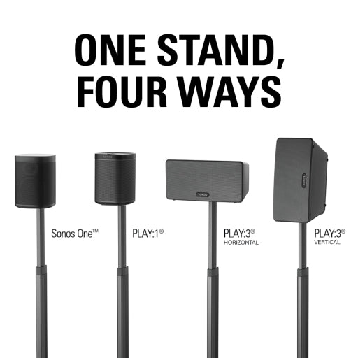 Sanus height adjustable speaker stands for Sonos four ways