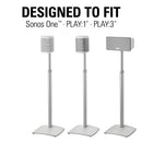 Sanus height adjustable speaker stands for Sonos fits Sonos One, Play1, Play3