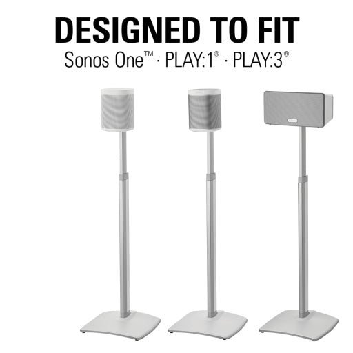 Sanus height adjustable speaker stands for Sonos fits Sonos One, Play1, Play3